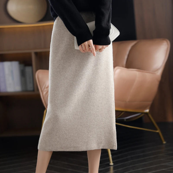ZahraZen Damen Wollstrickrock Herbst/Winter 2024