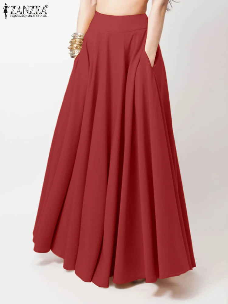 ZahraZen Damen Frühling Maxi Rock