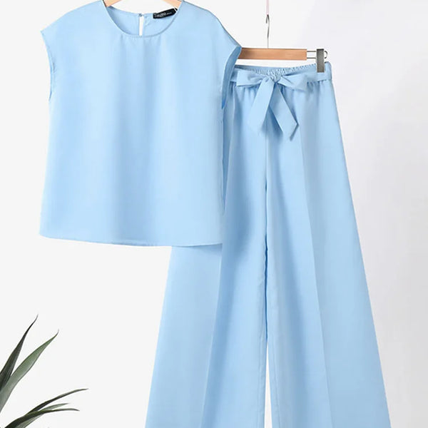 ZahraZen Sommer-Set Bluse & Weite Hose