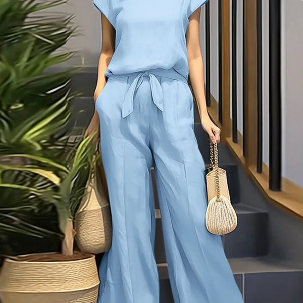 ZahraZen Sommer-Set Bluse & Weite Hose
