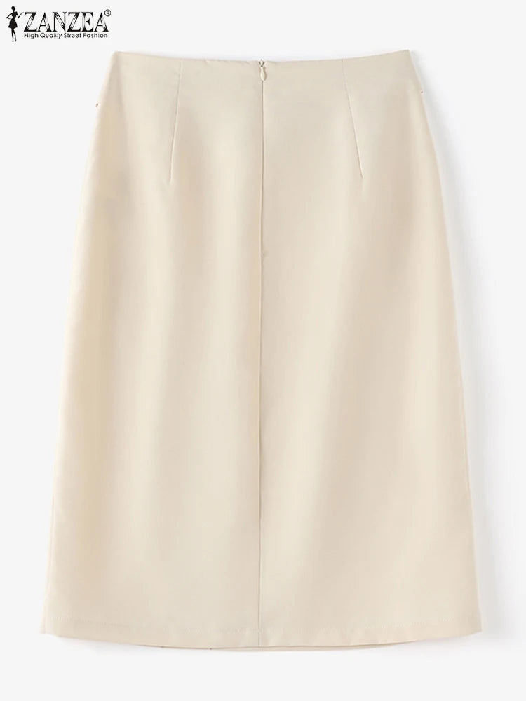 ZahraZen Damen Vintage Bleistiftrock