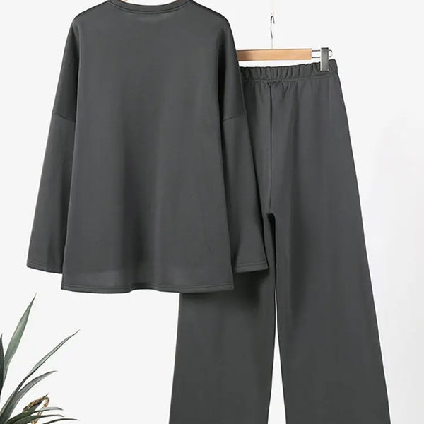 Modische Urban-Tracksuits - 2-teiliger Anzug mit Langarm-Hoodie und Weitbein-Hose