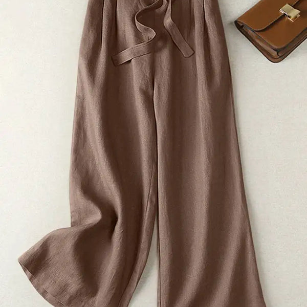 ZANZEA 2024 Summer Trousers Women Spring Wide Leg Pants High Waist Wide Leg Pantalon Casual Solid OL Work Palazzo Baggy Capris
