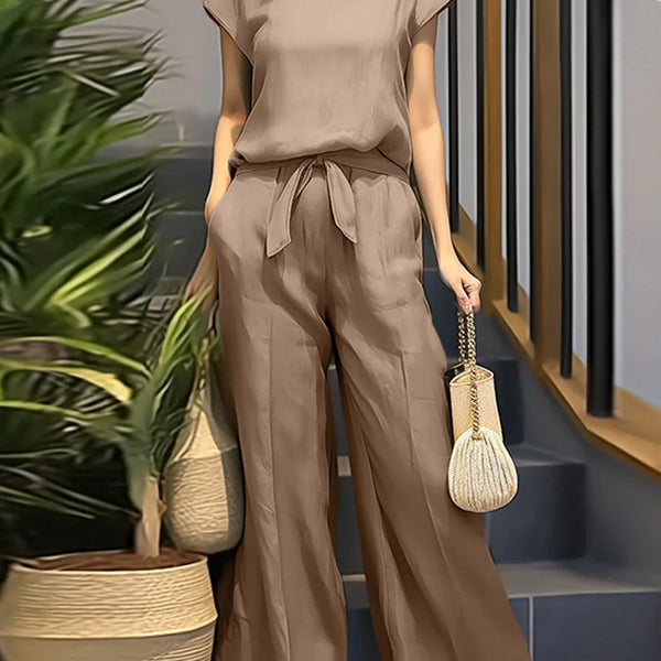 ZahraZen Sommer-Set Bluse & Weite Hose