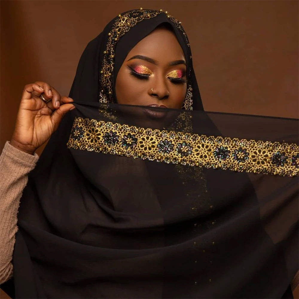 Spitzen-Chiffon-Hijab
