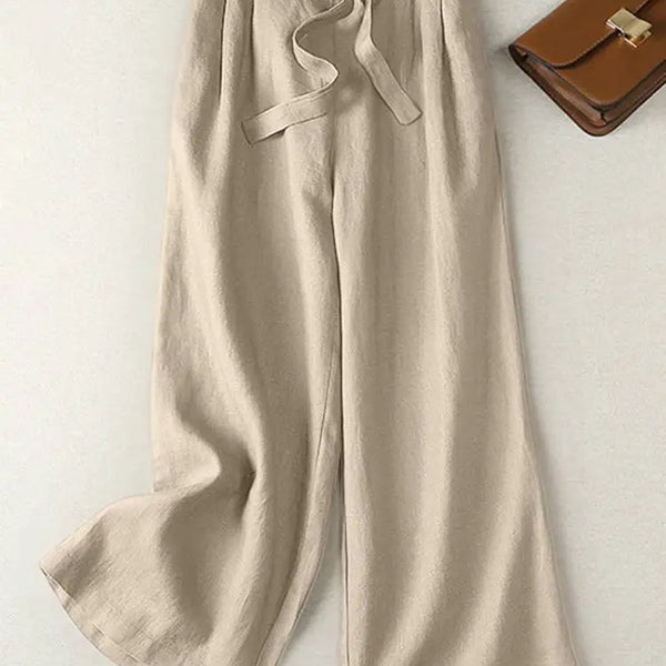 ZANZEA 2024 Summer Trousers Women Spring Wide Leg Pants High Waist Wide Leg Pantalon Casual Solid OL Work Palazzo Baggy Capris